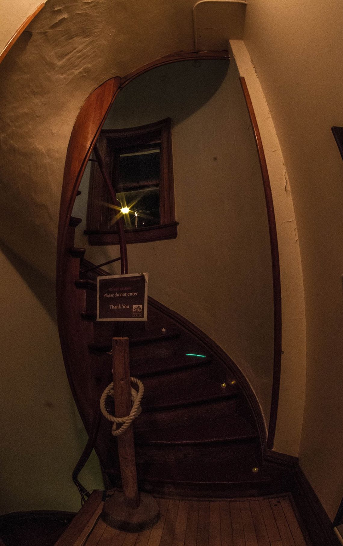 Spiral staircase at the Western Heritage Center